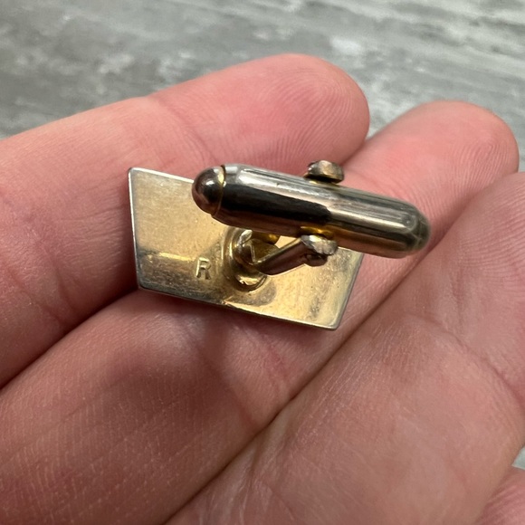 Vintage Anson Gold Tone Art Deco Cufflinks - Picture 6 of 6